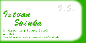 istvan spinka business card