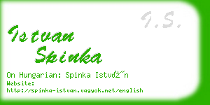 istvan spinka business card
